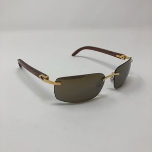cartier wooden sunglasses